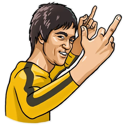 🖕 Стикер «Bruce Lee» для Telegram