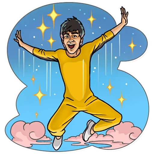 😆 Стикер «Bruce Lee» для Telegram