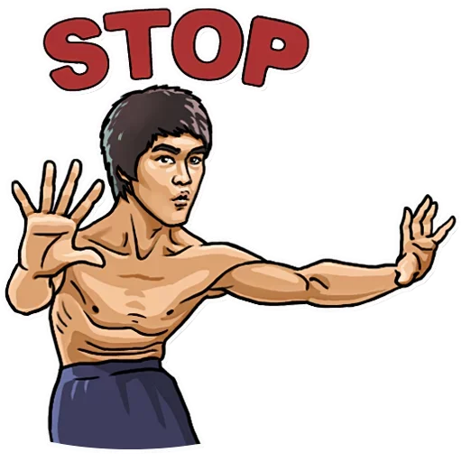😟 Стикер «Bruce Lee» для Telegram