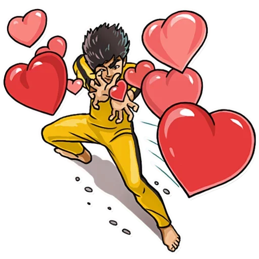 😘 Стикер «Bruce Lee» для Telegram