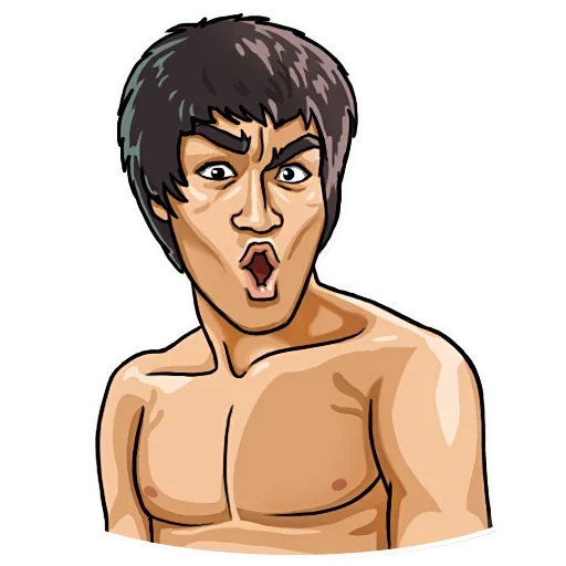 😵 Стикер «Bruce Lee» для Telegram