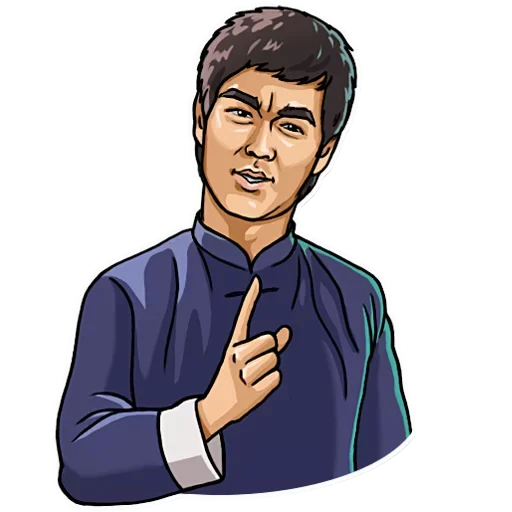 ☝️ Стикер «Bruce Lee» для Telegram