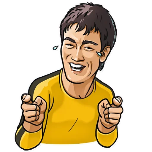 Стикерпак Bruce Lee для Telegram — скачать