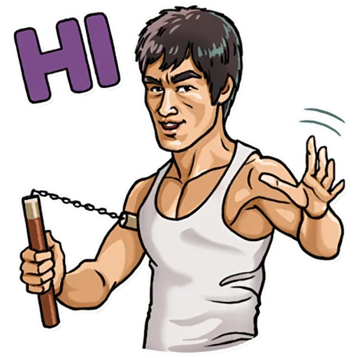 👋 Стикер «Bruce Lee» для Telegram