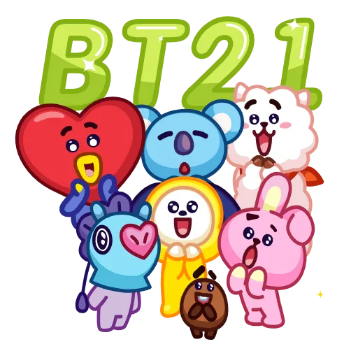 🤩 Эмодзи «BT21 - анимированные» для Telegram
