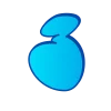 🤩 Эмодзи «Голубые буквы пузыри» для Telegram