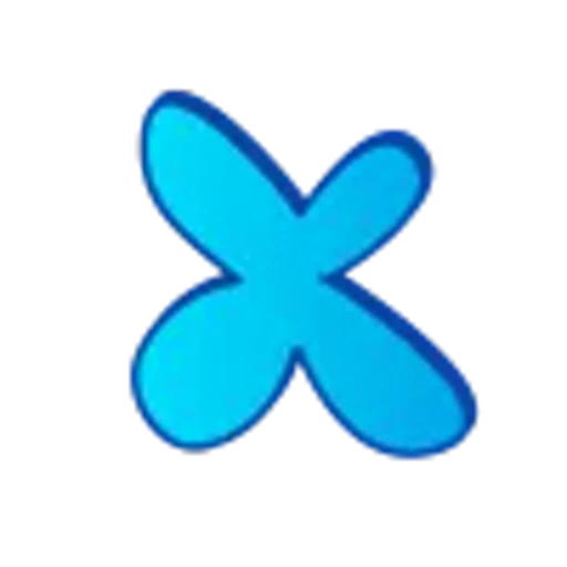 🤩 Эмодзи «Голубые буквы пузыри» для Telegram