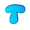 🤩 Эмодзи «Голубые буквы пузыри» для Telegram