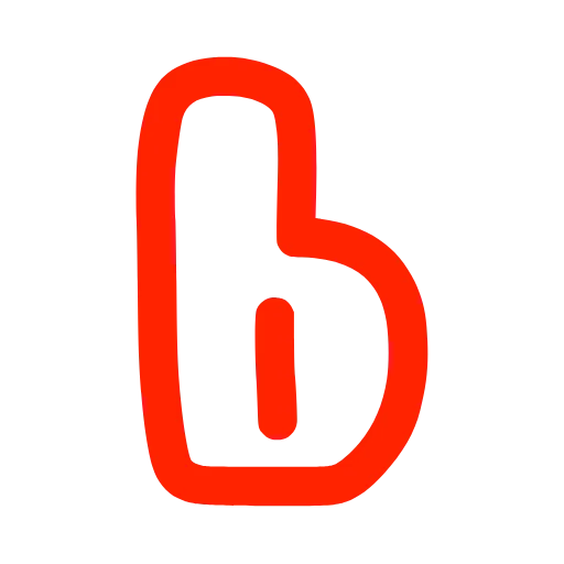 🔤 Эмодзи «Bubble алый шрифт» для Telegram