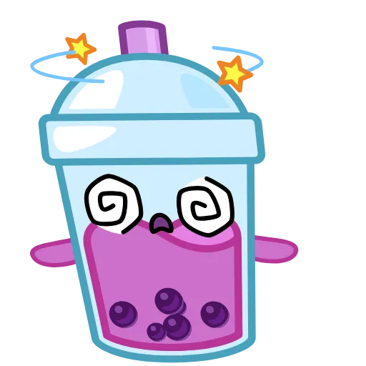 😵 Стикер «Bubble Tea» для Telegram