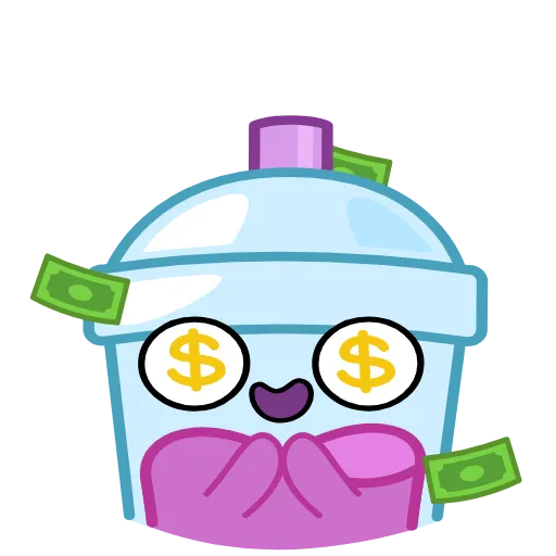 🤑 Стикер «Bubble Tea» для Telegram