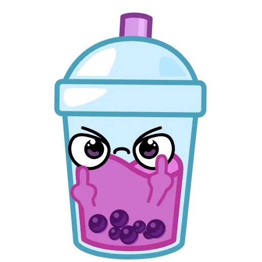 🖕 Стикер «Bubble Tea» для Telegram