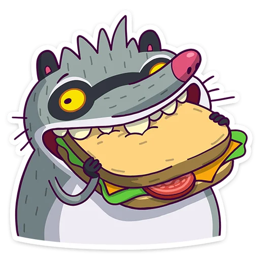 🍔 Стикер «Полоскун Бублик» для Telegram