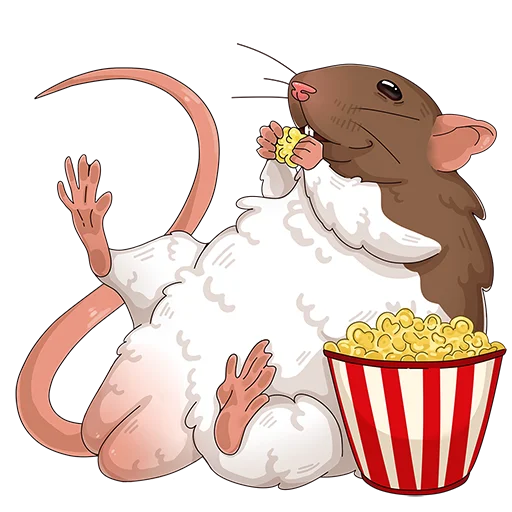 🍿 Стикер «крыс Бублик» для Telegram