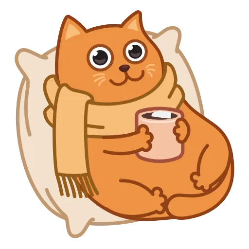 ☕️ Стикер «Bubo the Scarfcat» для Telegram