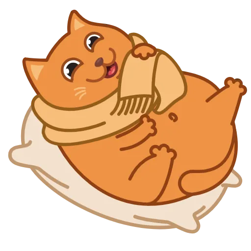 Стикерпак Bubo the Scarfcat для Telegram