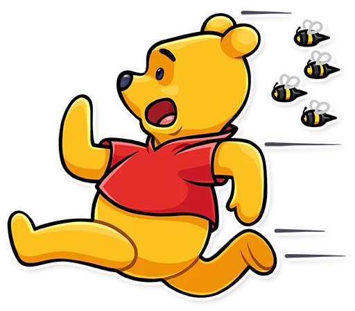 🏃‍♀️ Стикер «Winnie the Pooh» для Telegram