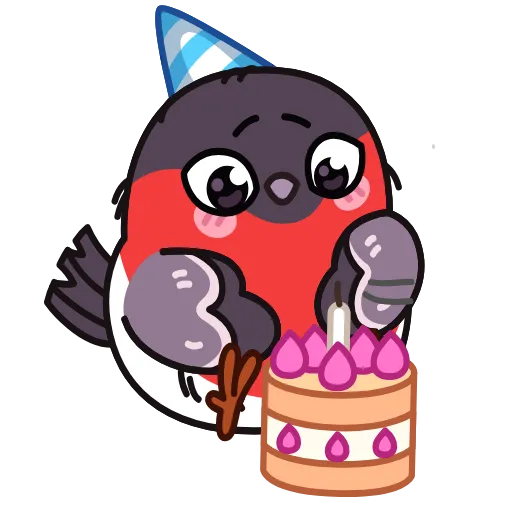 🎂 Стикер «Снегирь» для Telegram
