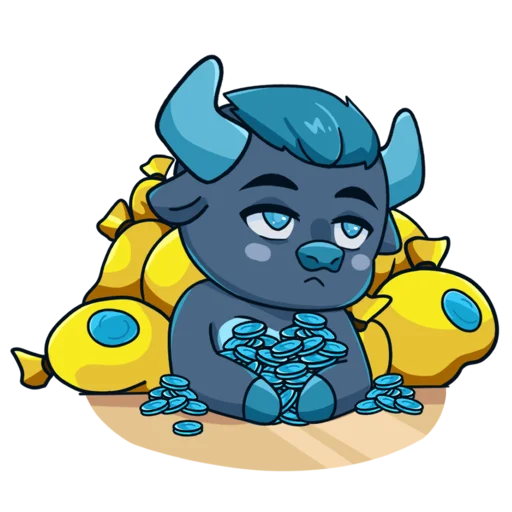 💰 Стикер «Mine free BULL» для Telegram