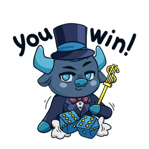 🎲 Стикер «Mine free BULL» для Telegram