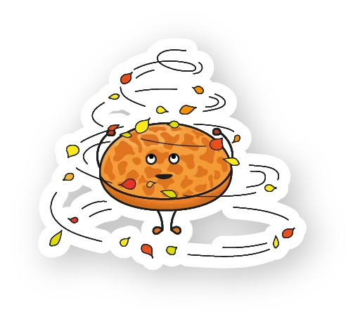 🍂 Стикер «Булочка со сливками» для Telegram