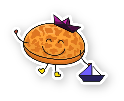 ⛵️ Стикер «Булочка со сливками» для Telegram