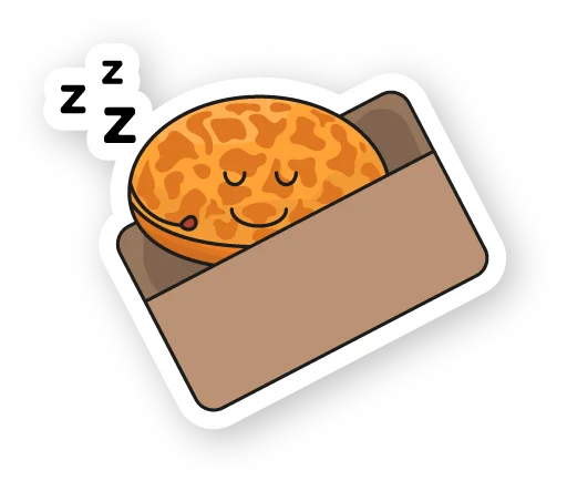 😴 Стикер «Булочка со сливками» для Telegram