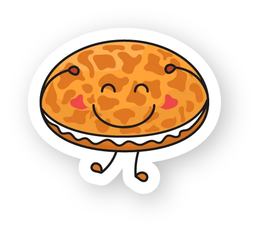 🥰 Стикер «Булочка со сливками» для Telegram