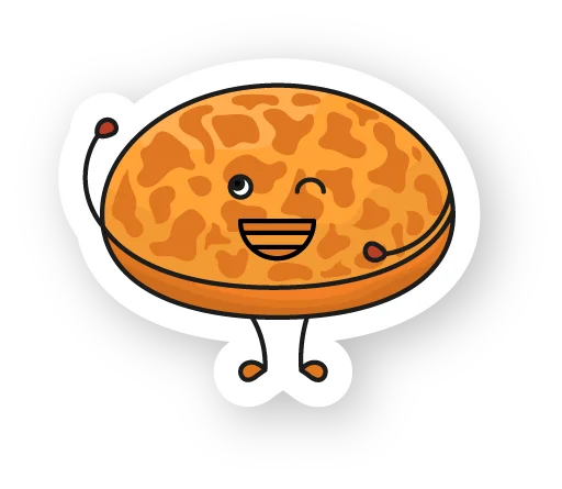 😉 Стикер «Булочка со сливками» для Telegram
