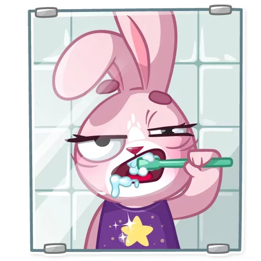 🚿 Стикер «Bunny Rosy» для Telegram