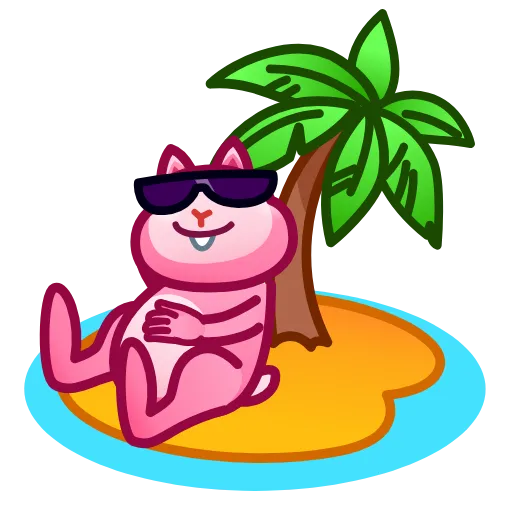 🏝 Стикер «Pink Bunny» для Telegram