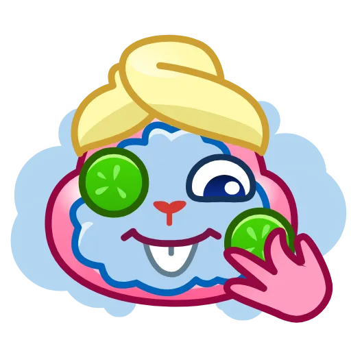 💆‍♀ Стикер «Pink Bunny» для Telegram