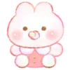 🍼 Эмодзи «🥕 Kawaii Bunny - зайчик» для Telegram