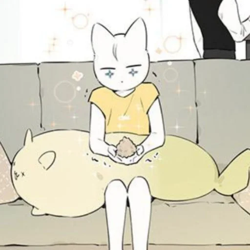Стикерпак Wolf Butler And His Cat Master для Telegram — скачать