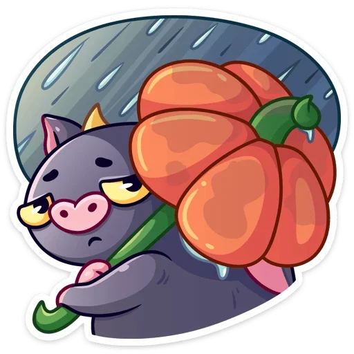☔️ Стикер «Чертёнок Лютик» для Telegram