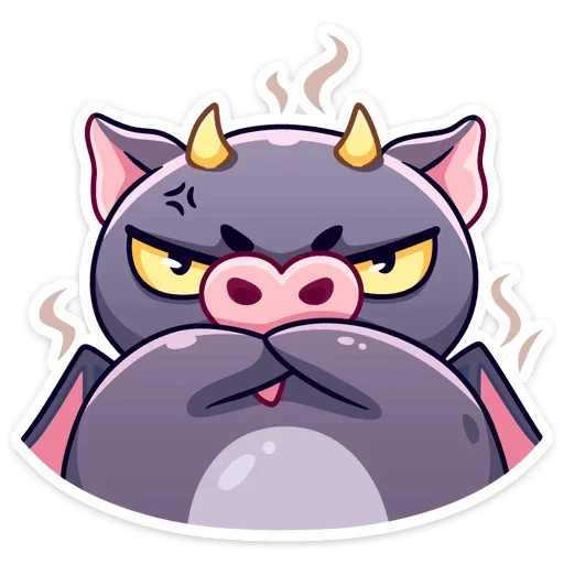 😡 Стикер «Чертёнок Лютик» для Telegram