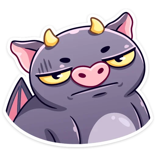 😐 Стикер «Чертёнок Лютик» для Telegram