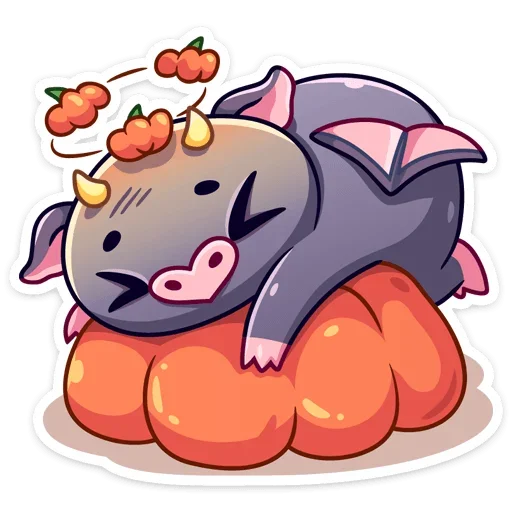 🎃 Стикер «Чертёнок Лютик» для Telegram