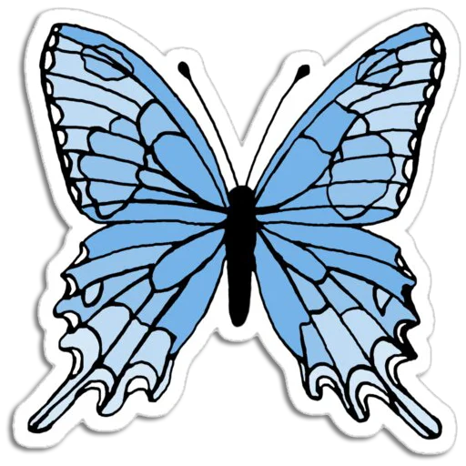 🦋 Стикер «Butterfly ਤਿਤਲੀ» для Telegram