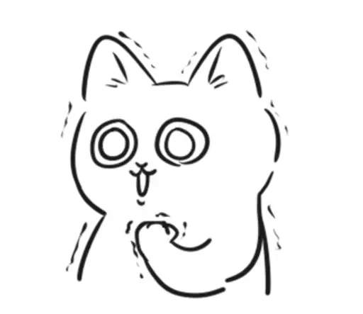 Стикерпак чб cat для Telegram — скачать