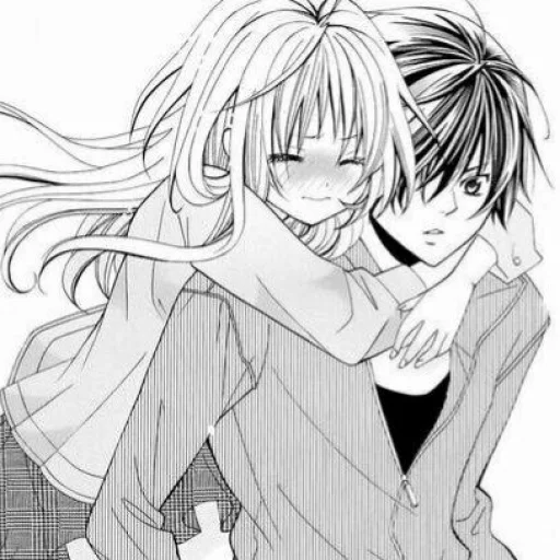 🖤 Стикер «B/W Manga love ~» для Telegram