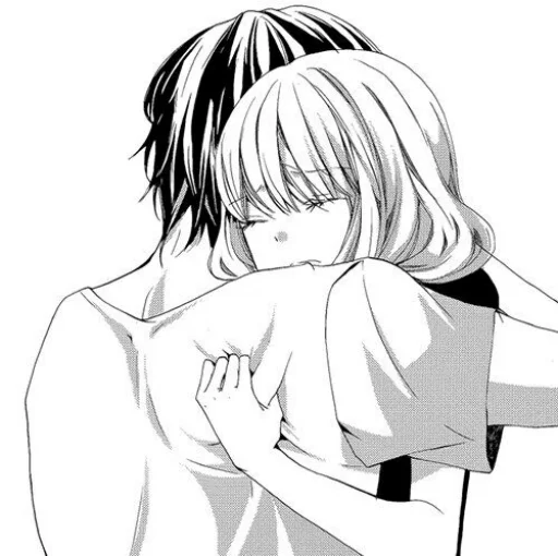 🖤 Стикер «B/W Manga love ~» для Telegram