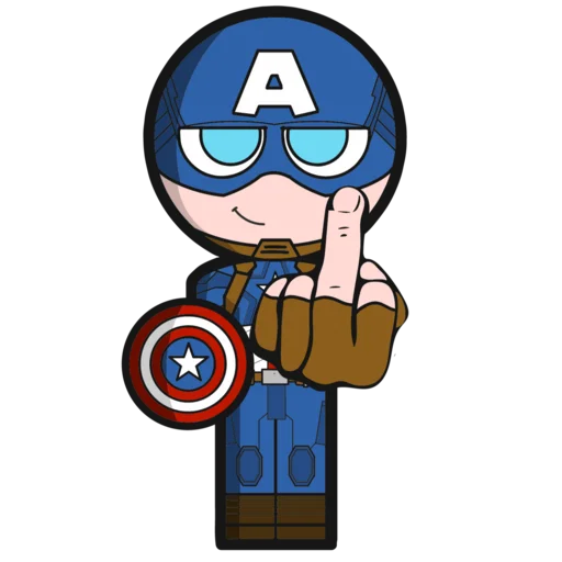 🖕 Стикер «CAPITAN AMERICA» для Telegram