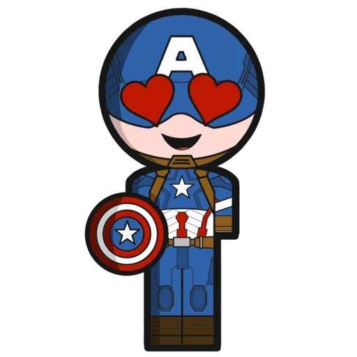 😍 Стикер «CAPITAN AMERICA» для Telegram