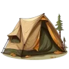 🤩 Эмодзи «Camping» для Telegram