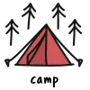 🤩 Эмодзи «Camping» для Telegram