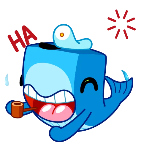 Стикерпак Captain Whale для Telegram — скачать