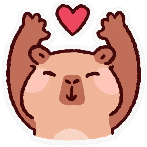 🫶 Эмодзи «Капипарочка» для Telegram
