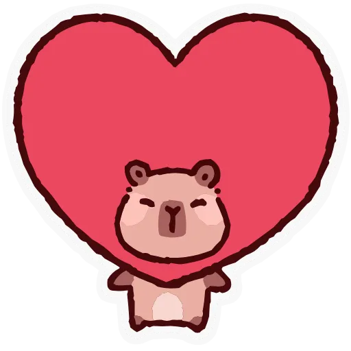 ❤️ Эмодзи «Капипарочка» для Telegram