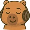 🔊 Эмодзи «🥰 Набор эмоджи с капибарой» для Telegram